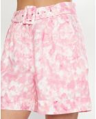 Short 100% Lin Les Deux imprimé rose
