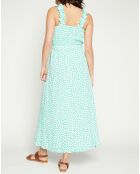 Robe midi Saint Tropez imprimée fleurs verte