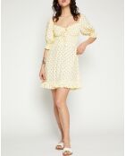 Robe mini Sage imprimée fleurs jaune
