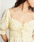 Robe mini Sage imprimée fleurs jaune