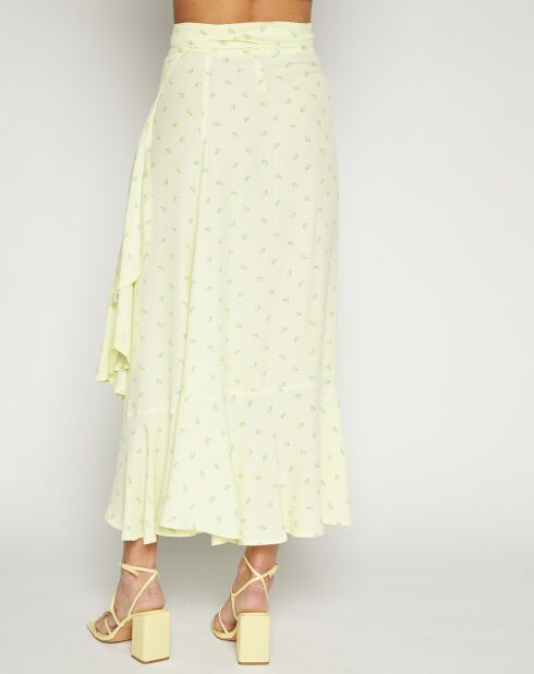 Jupe Aubrie imprimée fleurs jaune