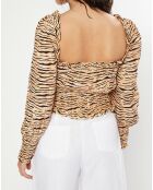 Top Willow imprimé animal beige/marron