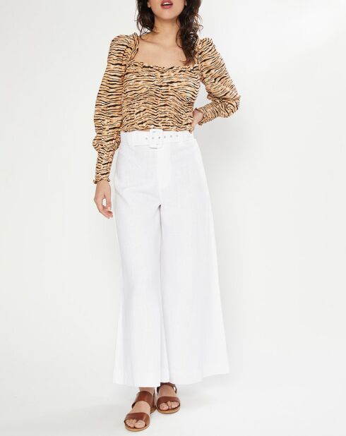 Top Willow imprimé animal beige/marron