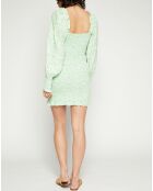 Robe mini Cosima imprimée fleurs vert clair