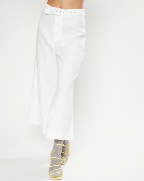 100% linnen Lissandra Wijde witte broek