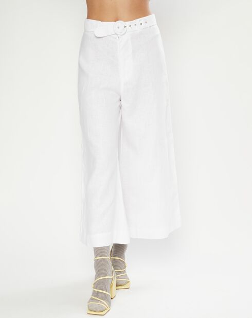 100% linnen Lissandra Wijde witte broek