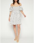Robe mini Ilaria à pois noir/blanc