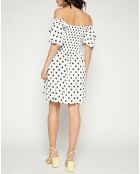 Robe mini Ilaria à pois noir/blanc