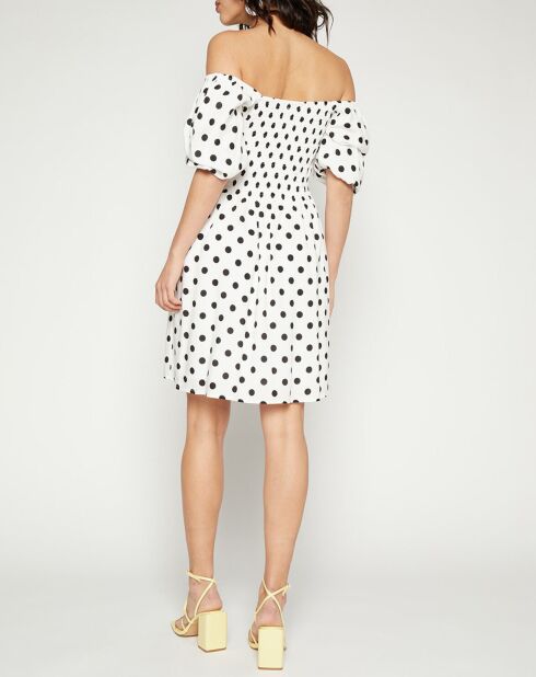 Robe mini Ilaria à pois noir/blanc