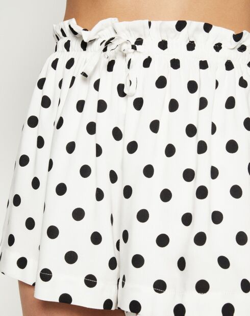 Shorts Anjani neri/bianchi a pois