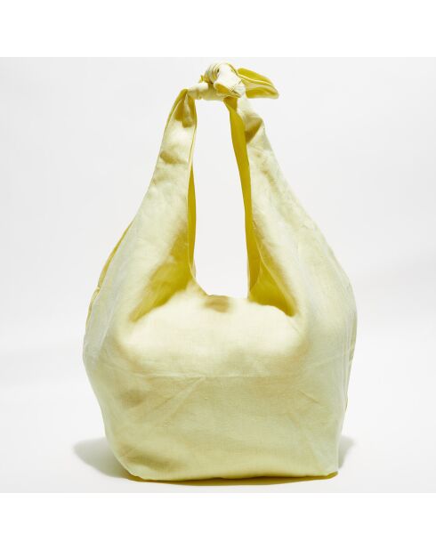 Tote Bag 100% Lin Hanna jaune clair - 50x42 cm