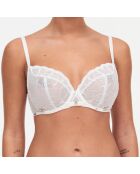 Soutien-gorge Enveloppant avec armatures Fleurs ivoire/doré