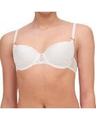 Soutien-gorge Coque Corbeille Memory Fleurs ivoire/doré