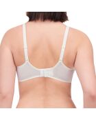 Soutien-gorge Coque Corbeille Memory Fleurs ivoire/doré