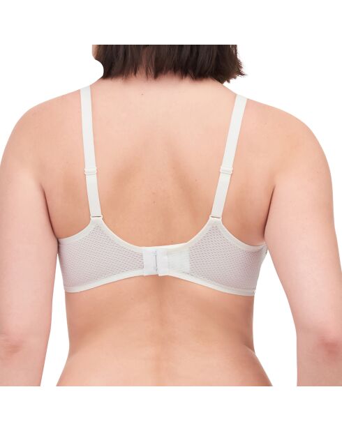 Soutien-gorge Coque Corbeille Memory Fleurs ivoire/doré