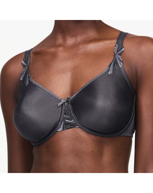 Soutien-gorge Enveloppant Moulé avec armatures Hedona gris profond