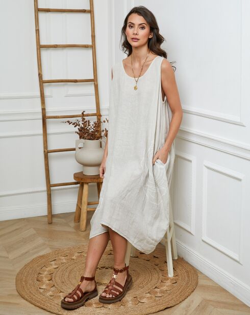 Robe 100% Lin Adina beige