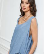 Robe 100% Lin Adina indigo