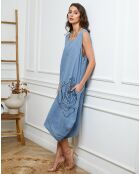 Robe 100% Lin Adina indigo