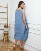 Robe 100% Lin Adina indigo