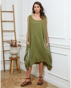 Robe 100% Lin Adina verte