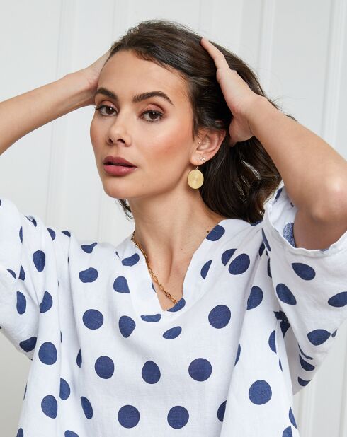 Amoura witte top van 100% linnen