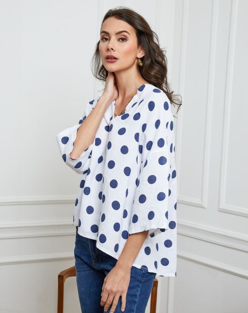 Amoura witte top van 100% linnen