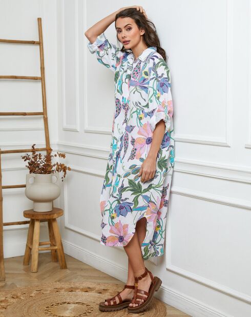Robe 100% Lin Batifola blanche