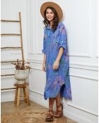 Robe 100% Lin Batifola bleu jeans