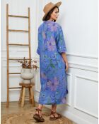 Robe 100% Lin Batifola bleu jeans