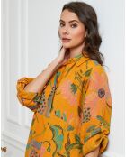 Robe 100% Lin Batifola moutarde