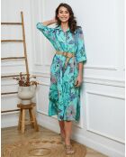 Robe 100% Lin Batifola verte