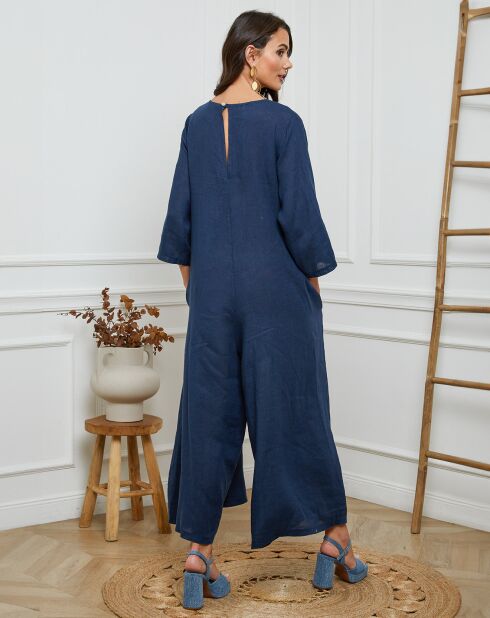 Tuta marina Besorla 100% lino