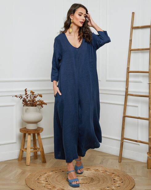 Tuta marina Besorla 100% lino