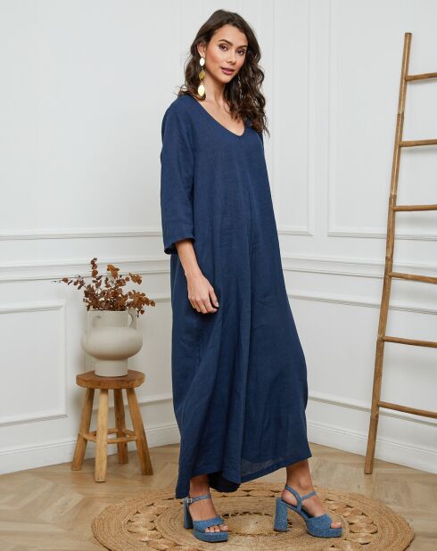 Tuta marina Besorla 100% lino