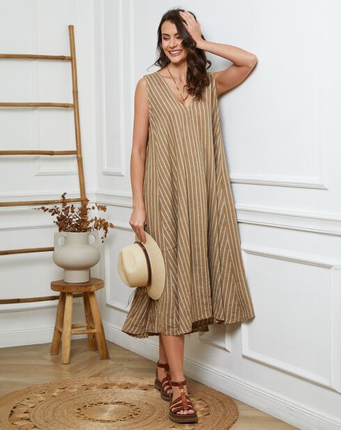 Robe 100% Lin Dacia beige