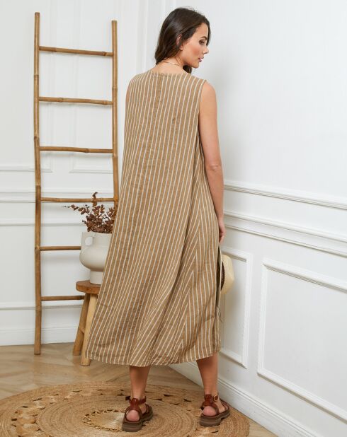 Robe 100% Lin Dacia beige