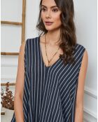 Robe 100% Lin Dacia marine