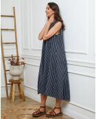Robe 100% Lin Dacia marine