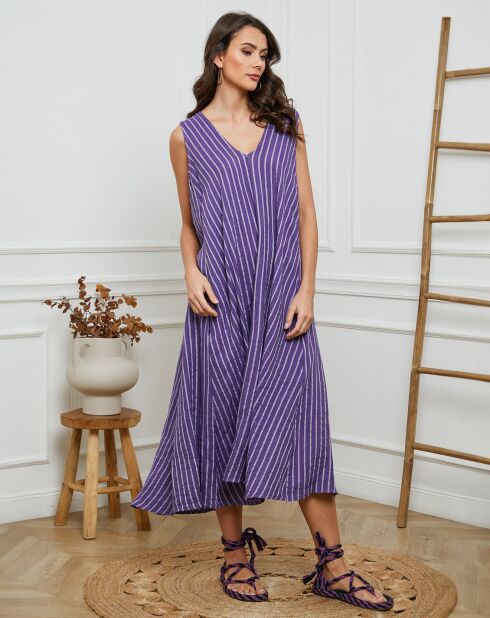 Robe 100% Lin Dacia violette
