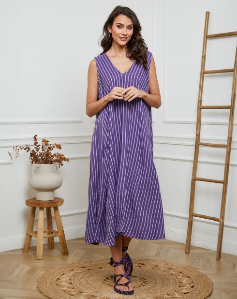 Robe 100% Lin Dacia violette