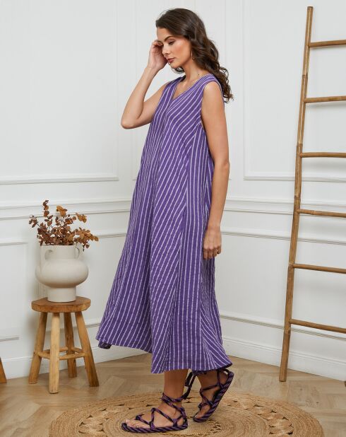 Robe 100% Lin Dacia violette