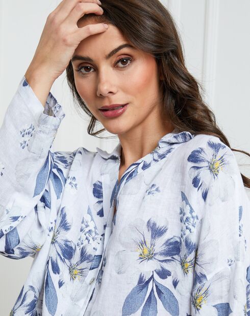 Chemise 100% Lin Fetucina blanche
