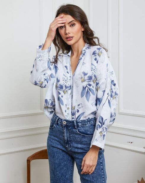 Chemise 100% Lin Fetucina blanche