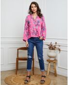 Chemise 100% Lin Fetucina fushia