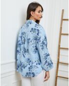 Chemise 100% Lin Fetucina indigo