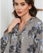Chemise 100% Lin Fetucina taupe