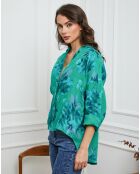 Chemise 100% Lin Fetucina verte