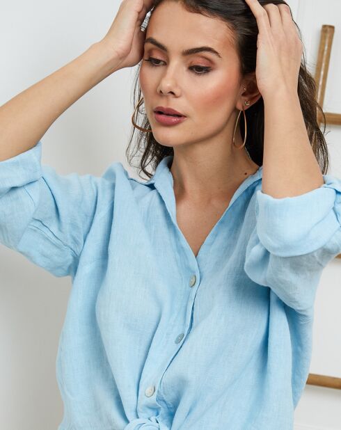 Chemise 100% Lin Josue ciel