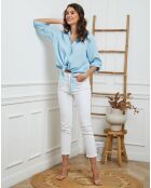 Chemise 100% Lin Josue ciel